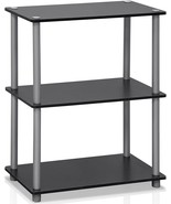 Side Table With Storage Furniture End Accent Bedside Display Rack Black ... - £30.39 GBP