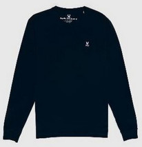 Psycho Bunny Navy Blue Long Sleeve T-Shirt Pima Cotton Mens 5XL Logo New - $39.20