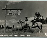 RPPC Hidden Valley Guest Ranch Sign Cle Elum WA Clark Photo 5509 Postcar... - £14.72 GBP