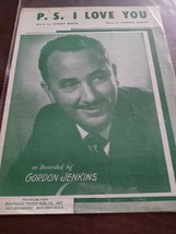 P.S. I Love You, 1934 Gordon Jenkins Vintage Sheet Music - £47.37 GBP