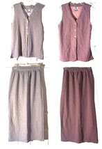  DC Sport Ash Vest Sweater Sets Skirt &amp; Top, Top &amp; Pants Sets Sz S M - £51.35 GBP