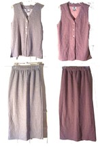  DC Sport Ash Vest Sweater Sets Skirt &amp; Top, Top &amp; Pants Sets Sz S M - £51.51 GBP