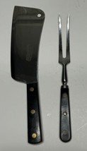VTG 2 Lions Sabatier Professional Meat Cleaver Butcher Knife Serving For... - $24.18