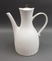 Ernest Sohn Creations U.S.A. Mid Century White Ribbed Coffee Tea Serving... - £60.83 GBP