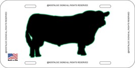 Beef Eat Bull Only Aluminum Metal White Plate Farmer Cattle Truck Car Wt Gr - £9.28 GBP+