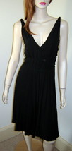 Lot (2) TRIBUTE by HENI NEMAN Black Modal &amp; Silk Sleeveless V-Neck Dress... - £38.63 GBP
