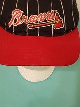Atlanta Braves MLB Vtg Starter Hat snapback youth display stripe tomahawk cap - £79.91 GBP