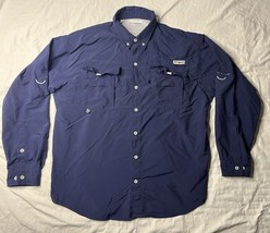 Columbia PFG Shirt Men’s Size Large Blue Long Sleeve Button Up Omni Shade - $20.00