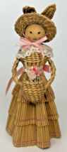 Vintage Japanese Woven Easter Bunny Spring Doll Figurine SKU PB196/8 - £21.57 GBP