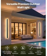 VEVOR Outdoor Wall Lights 2Pcs 39.4 in Long Strip Dimmable Modern Light ... - $151.99