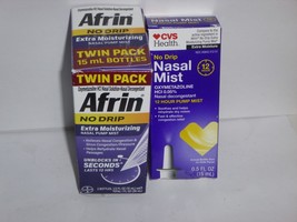 (3) Afrin No Drip Extra Moisturizing Nasal Pump Mist - .5oz each - Exp 3/26 - $439.66 MXN