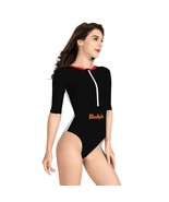 Black Long Sleeve One Piece Swimsuit - £40.97 GBP