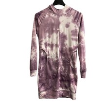 Miss Dress Womens US 4 Purple Tie Dye Sweatshirt Midi Hoodie Pockets Ath... - $25.86
