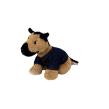 Ganz Webkinz German Shepherd Plush 8&quot; Stuffed Animal No Code w/ Jean Jacket - £9.45 GBP