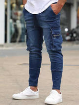 Men&#39;s trendy fashion all-match cargo jeans - £36.30 GBP