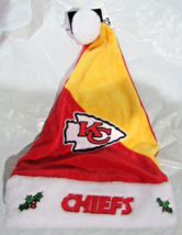 NFL Kansas City Chiefs Season Spirit Yellow &amp; Red Basic Santa Hat by FOCO - £22.02 GBP