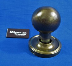 NATIONAL LOCK - Antiqu Brass Concealed Screw Half Dummy Door Knob Pull -... - £7.95 GBP