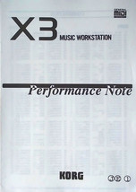 Korg X3 Synthesizer Workstation Original Performance Notes Manual Bookle... - £21.42 GBP