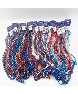 17 Beistle 4th of July Red White Blue USA Beads Necklace Packs USA New *... - $50.59 CAD