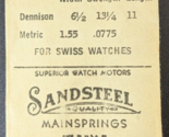 NOS Sandsteel Mainspring 6182 for Swiss Watches 6-1/2  /  13-1/4  / 11 - $13.85