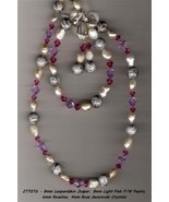 Necklace Bracelet Earrings Set - Leopardskin Jasper Swarovski Crystals (... - $2,375.85 MXN