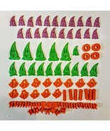 Plastic Piece Craft LOT Ghost Water Drop Feet Cake Decoration Purple Gre... - $9.81