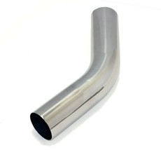 Yonaka 2.5&quot; Polished 304 Stainless Steel 45 Degree Mandrel Bend Pipe Tube 6&quot; Leg - £32.49 GBP