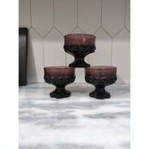 Franciscan Tiffin Plum Madeira Glasses, Set Of 3, Vtg Sherbet Champagne ... - $23.76
