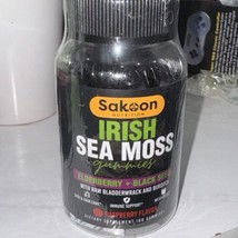 Sakoon nutrition Irish Sea Moss gummies Raspberry )&amp; Black Seed Oil Free Ship! - £25.37 GBP