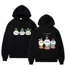Kawaii  Chiikawa Printed Hoodies Cat Sweatshirts Men/Women Comfortable Sweatshir - £74.69 GBP