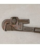 Vtg Trimo 14 Forged Pipe Wrench with Wood Handle 3in Jaw Rustic Blacksmi... - £24.17 GBP