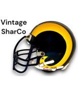L. A. RAMS 1983-1995 ERA THROWBACK AUTHENTIC VINTAGE SHARCO MINI FOOTBALL HELMET - $79.19