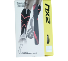 2XU Women&#39;s Hyoptik Reflective Performance Compression Socks Black Size M - $48.51