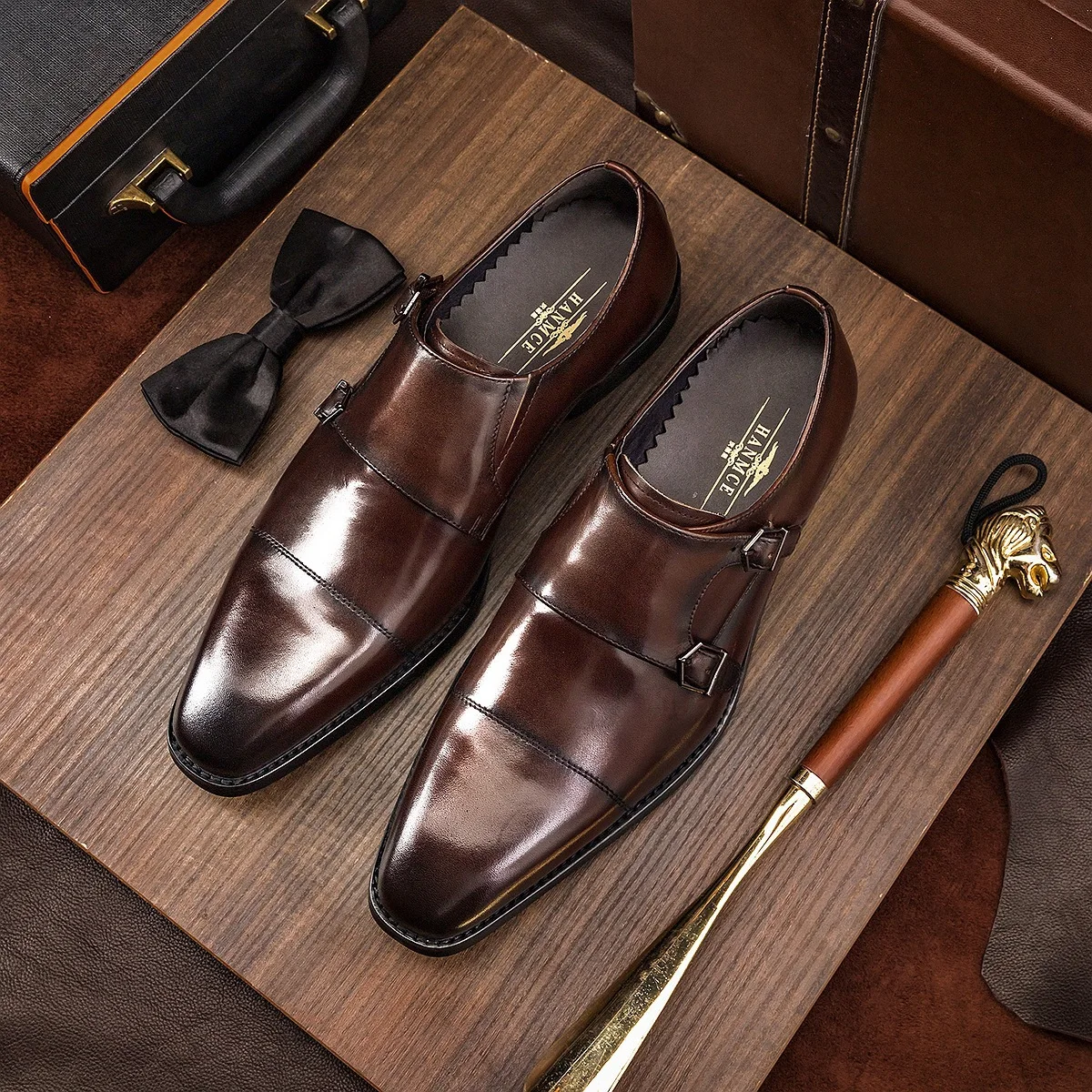  Spring/Autumn Handmade Slip-On Leather Dress Ox Flat Men Business Office Weddin - $131.95