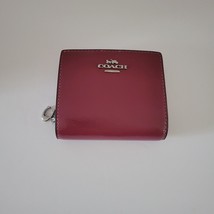 Coach CW790 Snap Wallet Crinkled Patent Leather Small Clutch Pink - $83.41