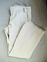J. Crew  pants chino wide leg Size 6 light gray twill  inseam 30&quot; 100% c... - $14.65