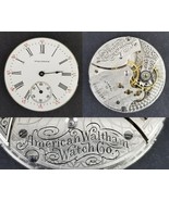 American Waltham Watch Co.  &quot;Seaside&quot; movement face hands 1904 6s 7j pocket - $29.99
