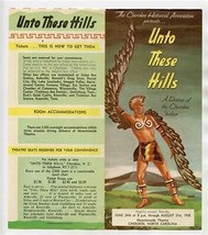 Unto These Hills Outdoor Summer Drama Brochure Cherokee North Carolina 1958 - $21.78