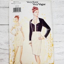 Vtg 1995 Very Vogue Sewing Pattern Jacket Dress Shoulder Pads Uncut 9389 - $19.99