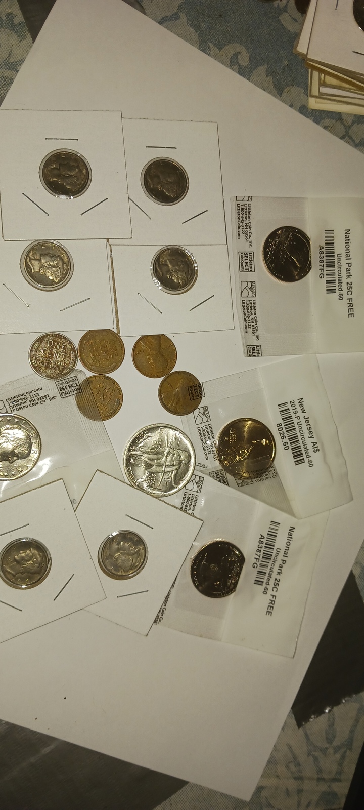 US SILVER COIN/6 MERC DIME/5 Wheat/OREGON TRAIL/cleaned /SUSAN B/,ALL CE... - $89.99