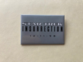 Vintage Star Trek Insurrection Paramount Promotional Pin Back Button 1998 2 x 3 - £2.78 GBP