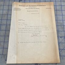 Antique Letter American Lumber Company Merryville Louisiana 1921 Masonic - $21.83 CAD