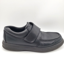 Hush Puppies Gil Strap Men&#39;s Size 9 Black Leather Walking Shoe H18800 - $29.65