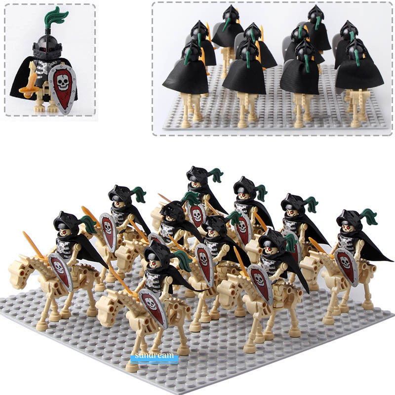 Primary image for Medieval Castle Knights Skeleton Horses Lego Compatible Minifigure Bricks 20Pcs