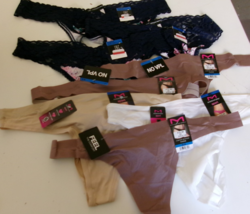 Eight Maidenform and INC Thongs size 8 (XL) assorted styles and colors - $12.85