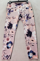 Apana Activewear Leggings Womens Medium Multi Floral Casual Elastic Wais... - $11.19