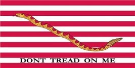 First Navy Jack Don'T Tread On Me Snake Decal Vinyl Bumper Sticker (3.75"X7.5") - £9.58 GBP