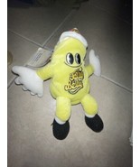 Mr. Jelly Belly 7&quot; Plush Stuffed Bean Bag Lemon Yellow Keyclip Doll Toy ... - £2.33 GBP