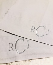 Restoration Hardware King Pillowcases Belgian Linen Stonewashed Gray Mon... - £35.10 GBP