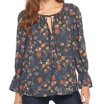 Lucky Brand Floral Bell Sleeve Peasant Blouse Top Size Medium - £22.68 GBP